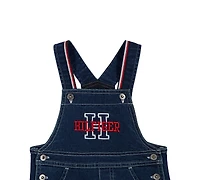 Tommy Hilfiger Baby Boys' Denim Overalls and Long-Sleeve Bodysuit, 2-Piece Set