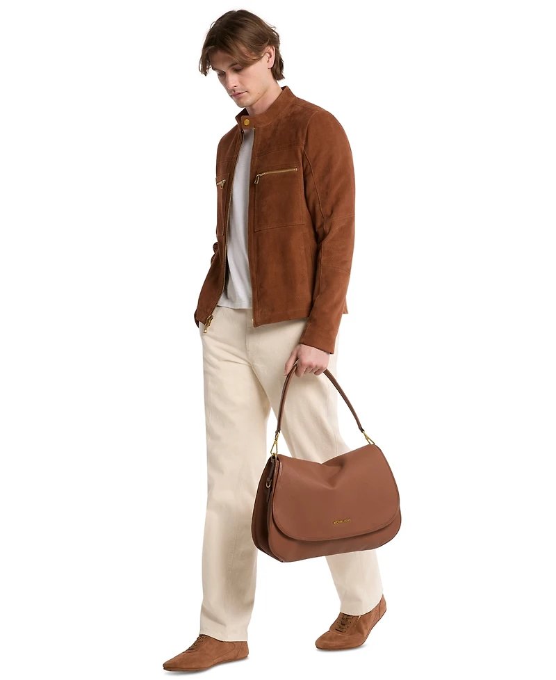 Michael Kors Men's Holmes Extra-Large Pebbled Leather Convertible Messenger Bag