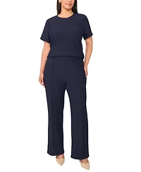 Vince Camuto Plus Pull-On Pintuck Kick Flare Pants