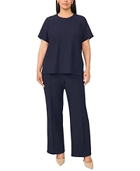 Vince Camuto Plus Crewneck Short-Sleeve Knit T-Shirt