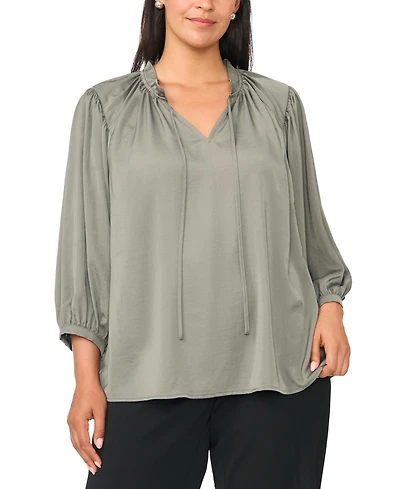 Vince Camuto Plus Raglan Sleeve Peasant Blouse