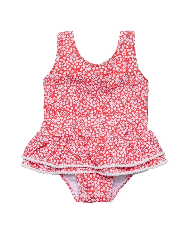 Snapper Rock Little Girls Ditsy Bloom Skirt Swimsuit