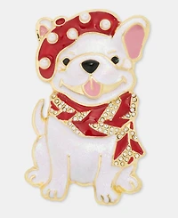 Holiday Lane French Bulldog Holiday Pin, Macy's Exclusive