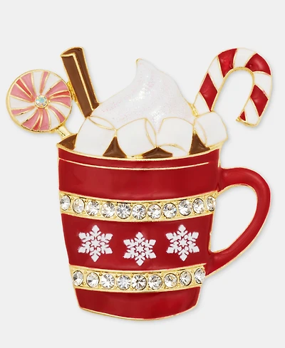 Holiday Lane Hot Cocoa Cup Pin, Macy's Exclusive