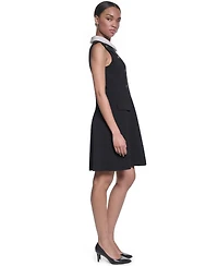 Karl Lagerfeld Paris Women's Collared A-line Dress