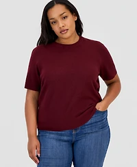 On 34th Trendy Plus Sweater-Knit T-Shirt, Macy's Exclusive