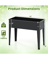 Gouun Elevated Metal Raised Garden Bed Planter Box with Legs