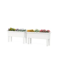 Gouun Self-Watering Raised Planter Box with Legs, Set of 2