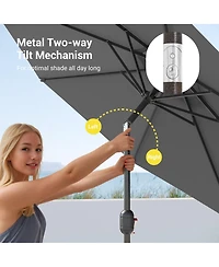 Sonkuki Enhance Your Outdoor Oasis With 9Feet Round Patio Umbrella - Stylish, Durable, And Sun-Protective