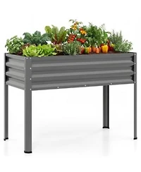Gouun Large Elevated Metal Raised Garden Bed with Legs Electro-Coating Finish
