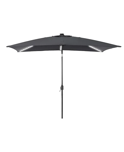 Sonkuki Enhance Your Outdoor Oasis 6x9Feet Led Rectangular Patio Umbrella - Stylish, Durable, And Sun-Protective!