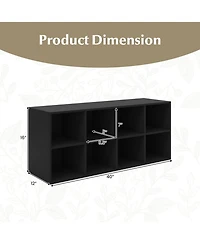 Gouun 8-Cubby Shoe Organizer Storage Bench 500 lbs Entryway Cabinet