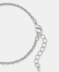 Holiday Lane Silver-Tone Peppermint Pendant Necklace, Macy's Exclusive