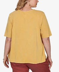 Ruby Rd. Plus Soutache V-Neck Knit Top