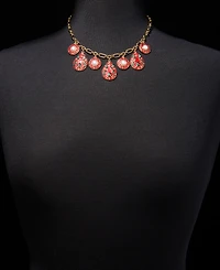 Holiday Lane Teardrop Statement Charm Necklace, 16" + 3" extender, Macy's Exclusive