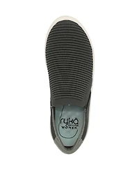 Ryka Women's Viv Ease Knit Court Inspired Slip On Sneakers