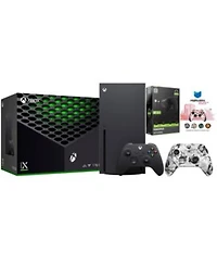 Microsoft Xbox Series X 1tb Disc Console With Extra Controller Battery Pack Mighty Skins Code Bundle