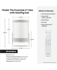 Samsung QN98Q7FAAFXZ Tv with a Sp-LFF3CLAXXZA The Freestyle Projector and an Amber 6-outlet-surge Surge Protector (2025)