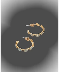 Fable England Forget-Me-Not Stud Hoop Earrings