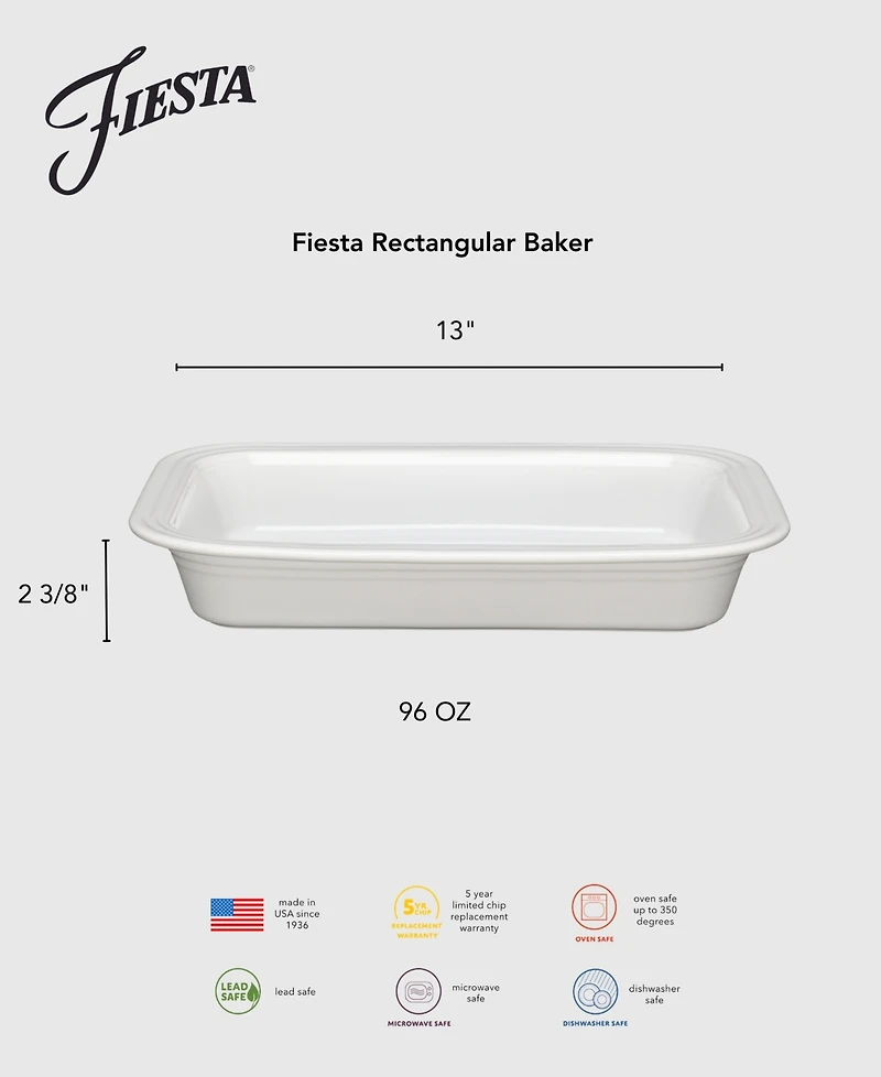 Fiesta Lavender 3 Quart Rectangular Baker