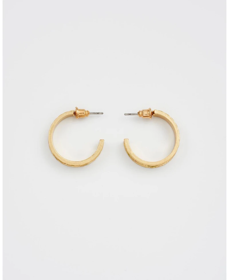 Fable England Blackberry Bramble Gold Hoop Earrings