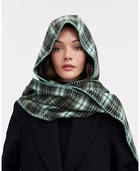 Fable England Women's Check Hooded Scarf