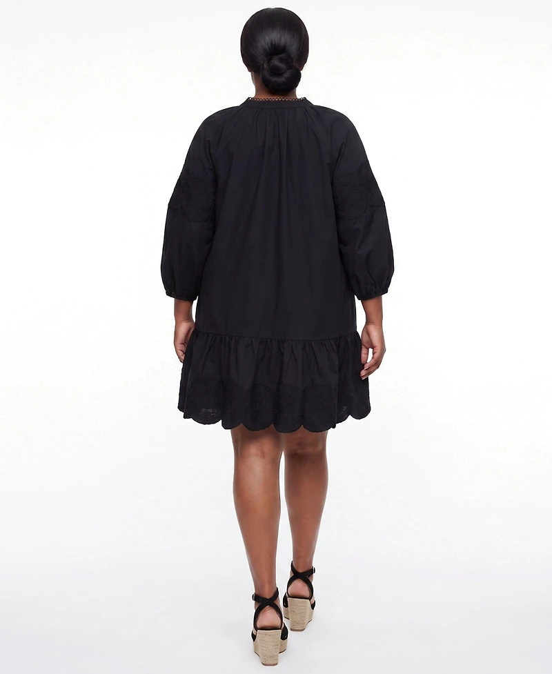 Torrid Plus Belle Isle Scallop Hem Mini Dress