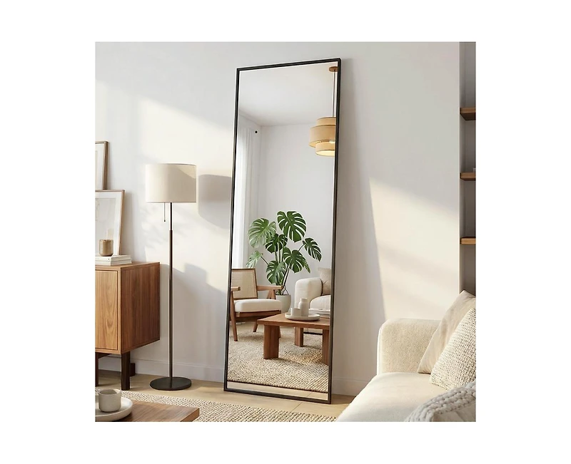 Antok Full Length Mirror, 59"x16" Oversized Floor Mirror Freestanding, Body for Living Room Style