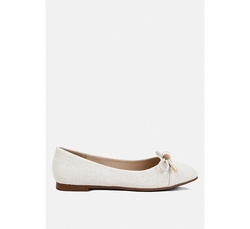 moi metallic embellished flat ballerinas