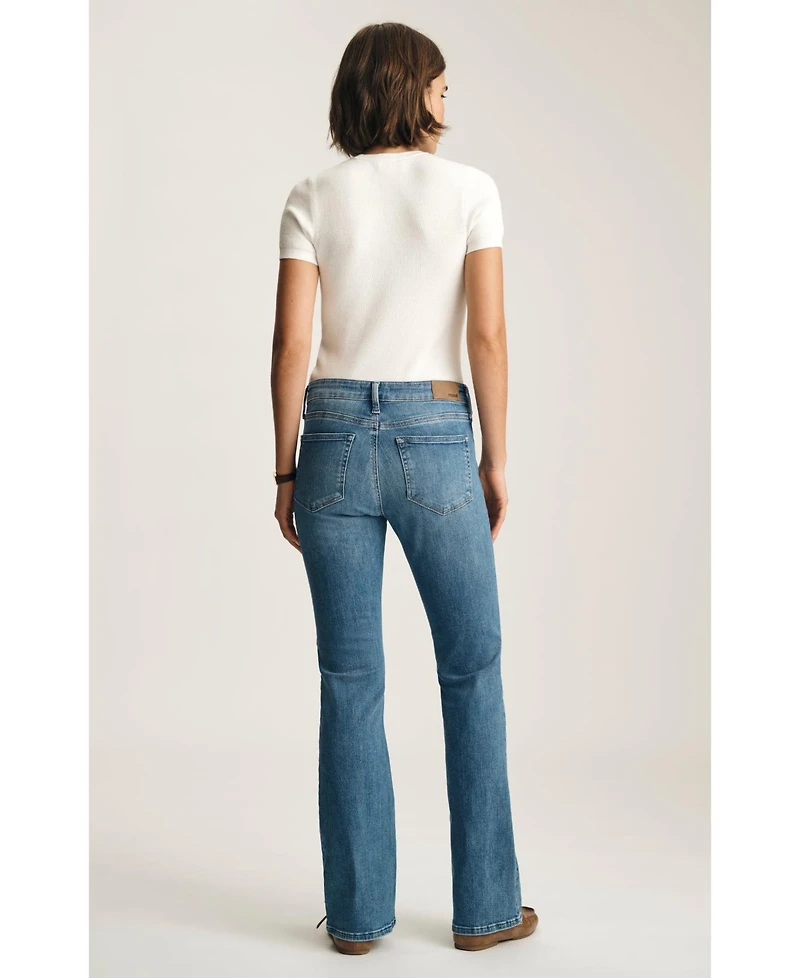 Mavi Jeans Women's Vicky Mid Rise Bootcut Blue Brushed Flex
