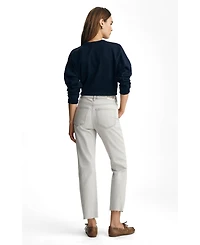 Mavi Jeans Women's New York High Rise Straight Leg Ice Grey Classic Blue
