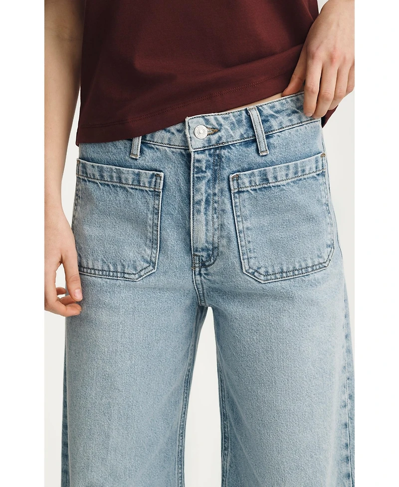 Mavi Jeans Women's Christine High Rise Wide Leg Light Classic Denim
