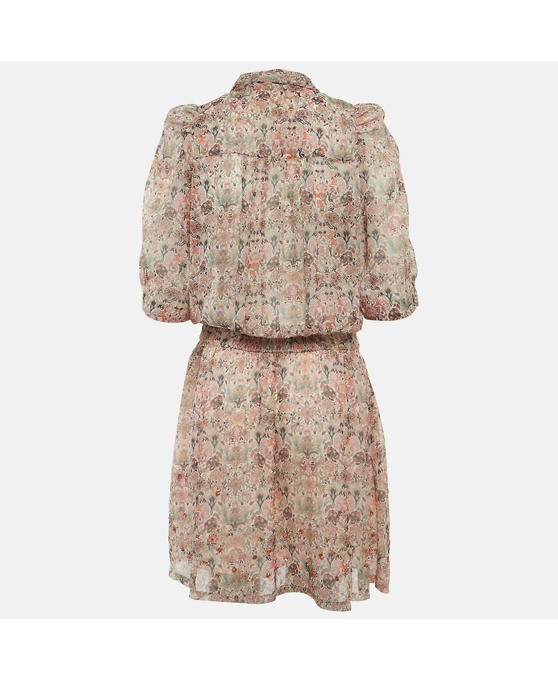 Pre-Owned Zadig & Voltaire Women's Floral Print Bow Tie Mini Dress