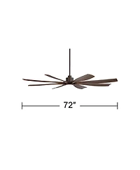 Casa Vieja 72 inch Vortex Barnwood Led Ceiling Fan with Remote