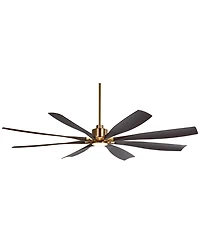 Casa Vieja 72 inch Vortex Soft Brass Led Ceiling Fan with Remote