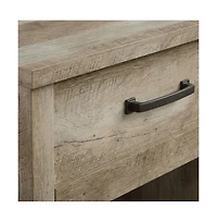 Starlight Canyon Home Lintel Oak Finish Night Stand with Industrial and Modern Farmhouse Style