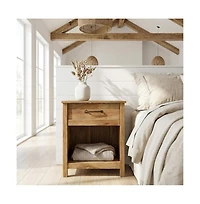 Starlight Canyon Home Bohemian Style Nightstand with Sindoori Mango Finish in Modern Farmhouse Look