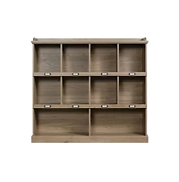 Starlight Canyon Home Salt oak finish bookcase with modern farmhouse and industrial style, rectangle
