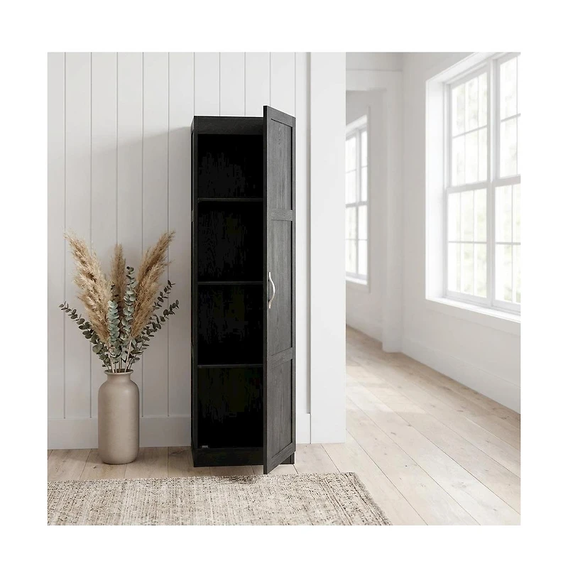 Starlight Canyon Home Black Oak Finish Storage Cabinet With Transitional Style, Rectangular Design