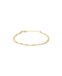 Bearfruit Jewelry 18k Gold Plating over Sterling Silver Cass Chain Bracelet Trendy Minimalist Unique