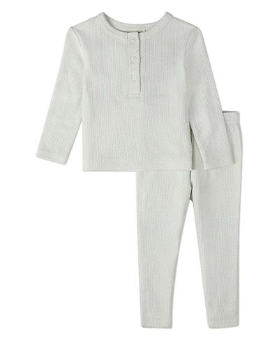MeMoi Baby Girls 2 Piece 100 percentage Cotton Knit Lounge Set with Allover Abstract Print