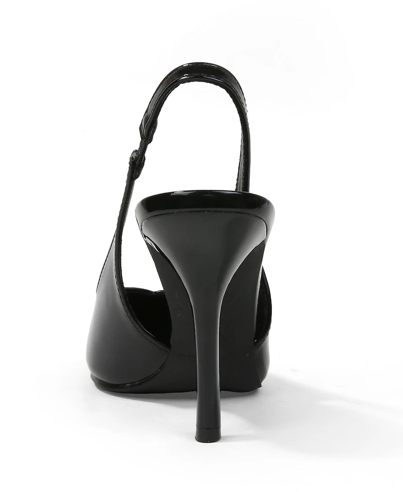 Berness Women's Constantine Patent Pointed Toe Slingback Heels