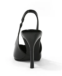 Berness Women's Constantine Patent Pointed Toe Slingback Heels