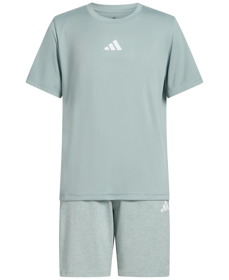 adidas Boys' 8-16 Short-Sleeve T-Shirt and Shorts, 2-Piece Set