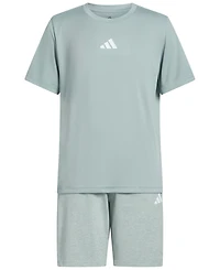 adidas Boys' 8-16 Short-Sleeve T-Shirt and Shorts, 2-Piece Set