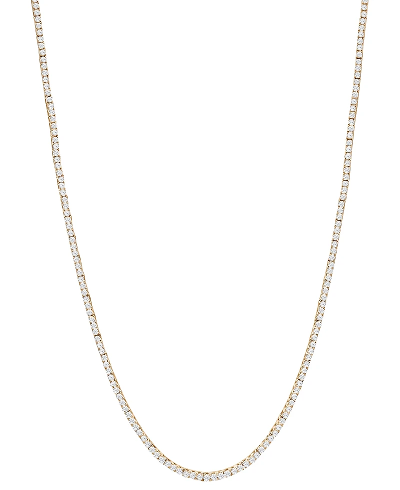Macy's Lab-Grown Diamond Necklace (3 ct. t.w.) in 14k Yellow Gold