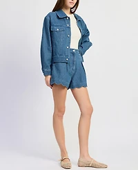En Saison Women's Heidi Denim Shorts