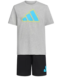 adidas Boys' 8-16 Short-Sleeve T-Shirt and Shorts