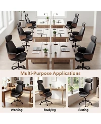 Slickblue Ergonomic Office Chair with Headrest and Adjustable Height