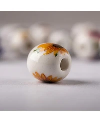 Sevorley 50Piece Set Ceramic Drum-Shaped Loose Beads for Diy Jewelry